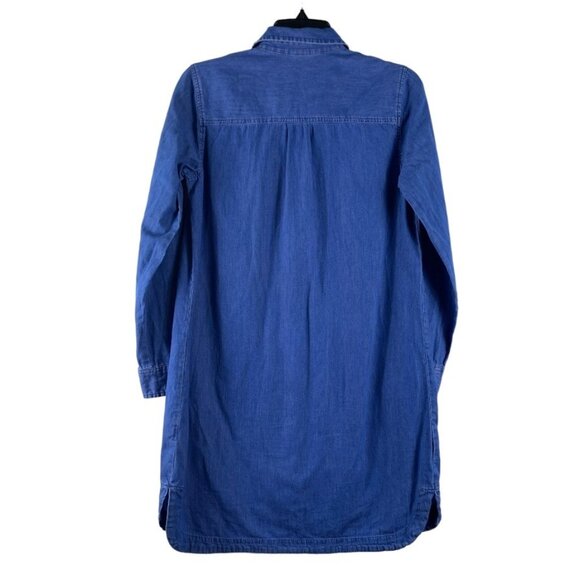 Old Navy Chambray Shirt Dress Long Sleeve Unlined Lightweight BOHO Size - Picture 2 of 6